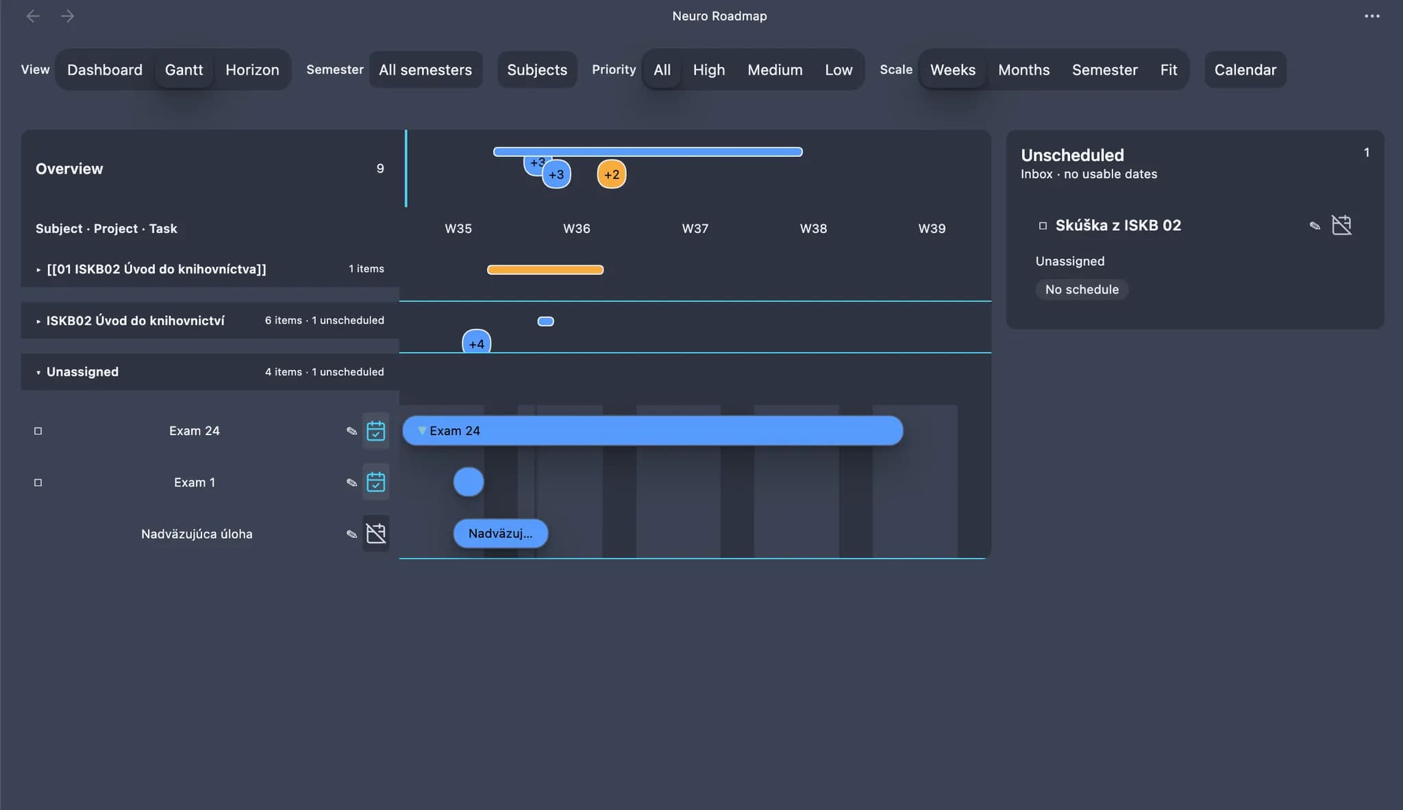 Neuro Roadmap screenshot