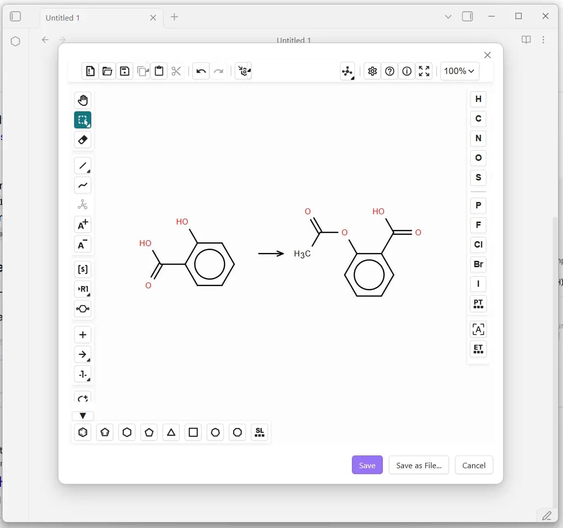 ChemEdit screenshot