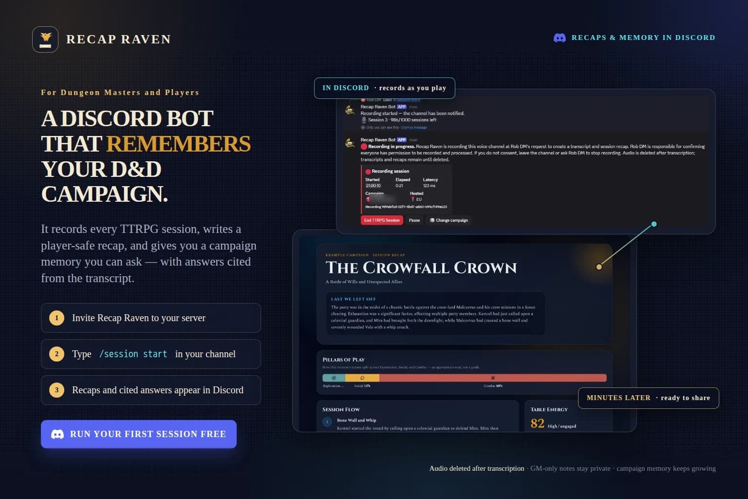 Recap Raven screenshot