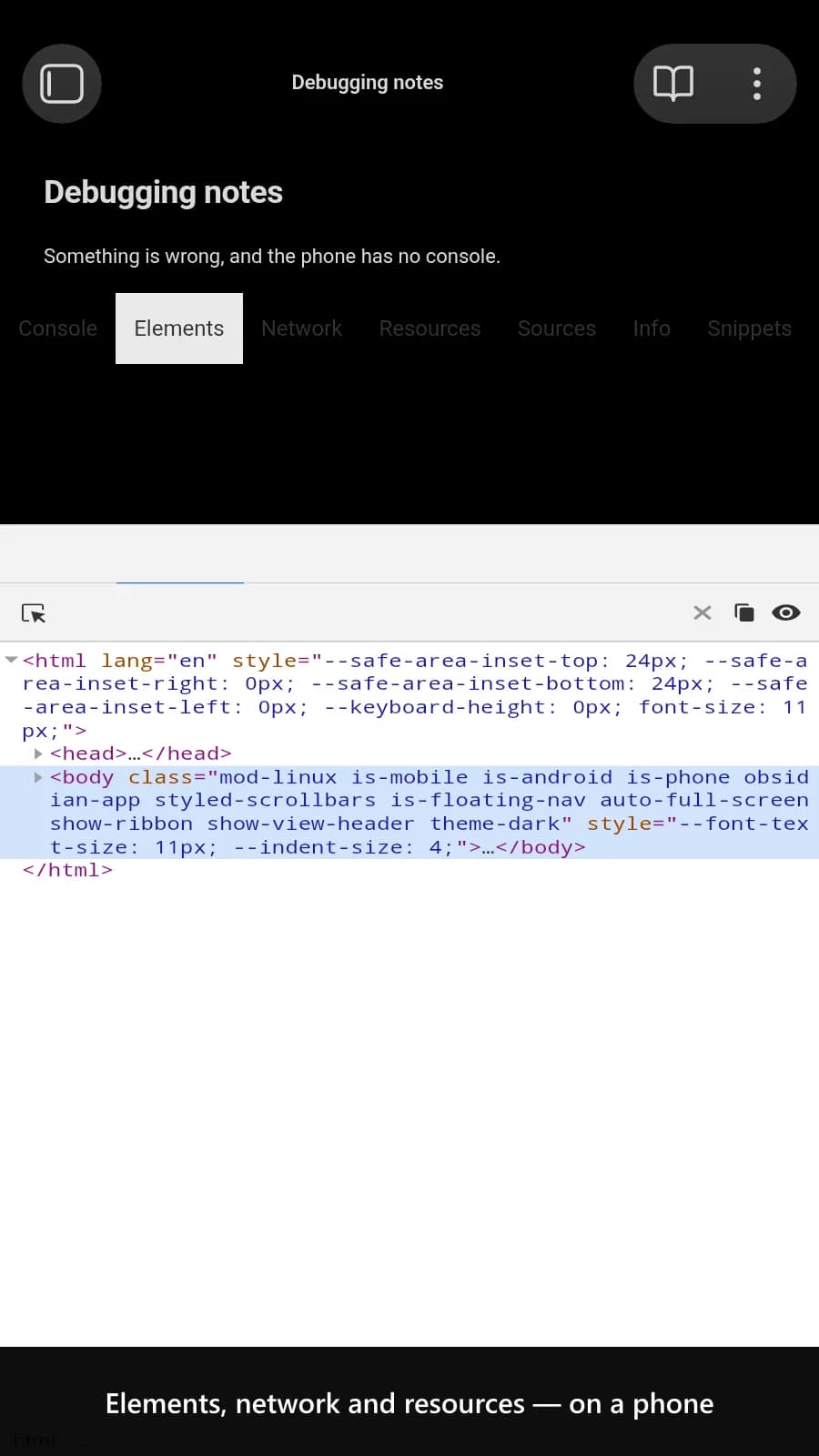 Advanced Debug Mode screenshot