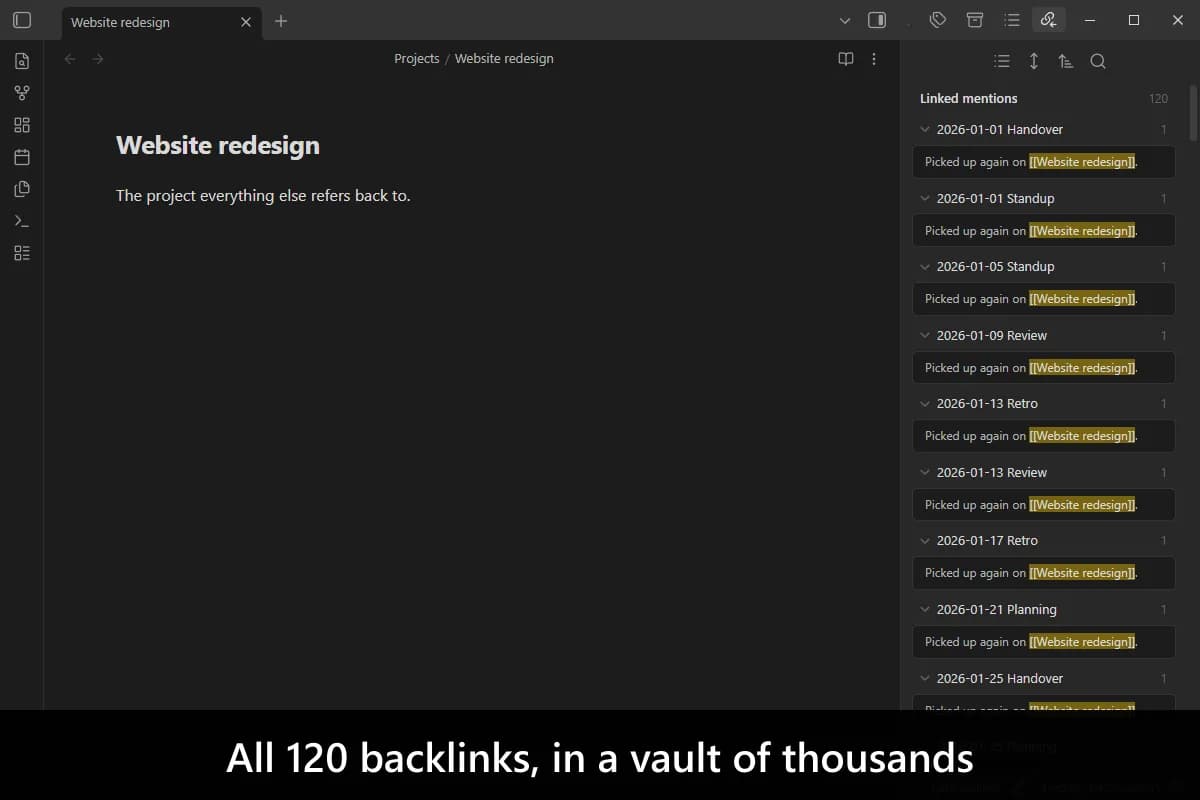 Backlink Cache screenshot