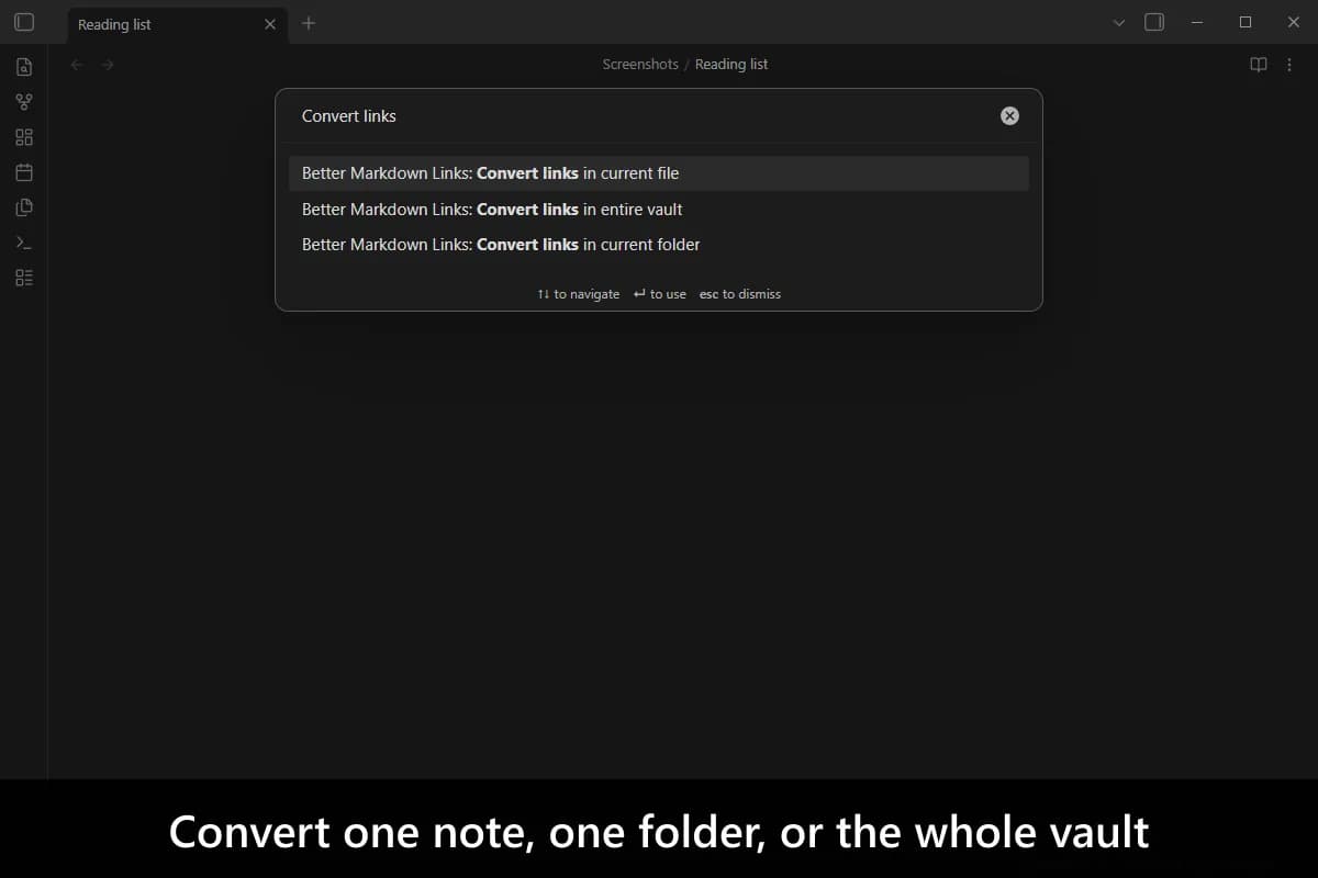 Better Markdown Links screenshot