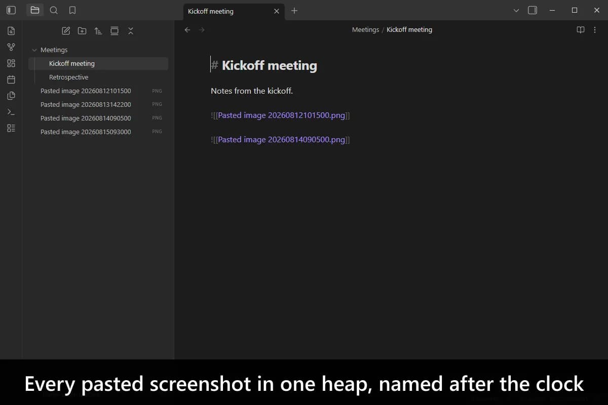 Custom Attachment Location screenshot