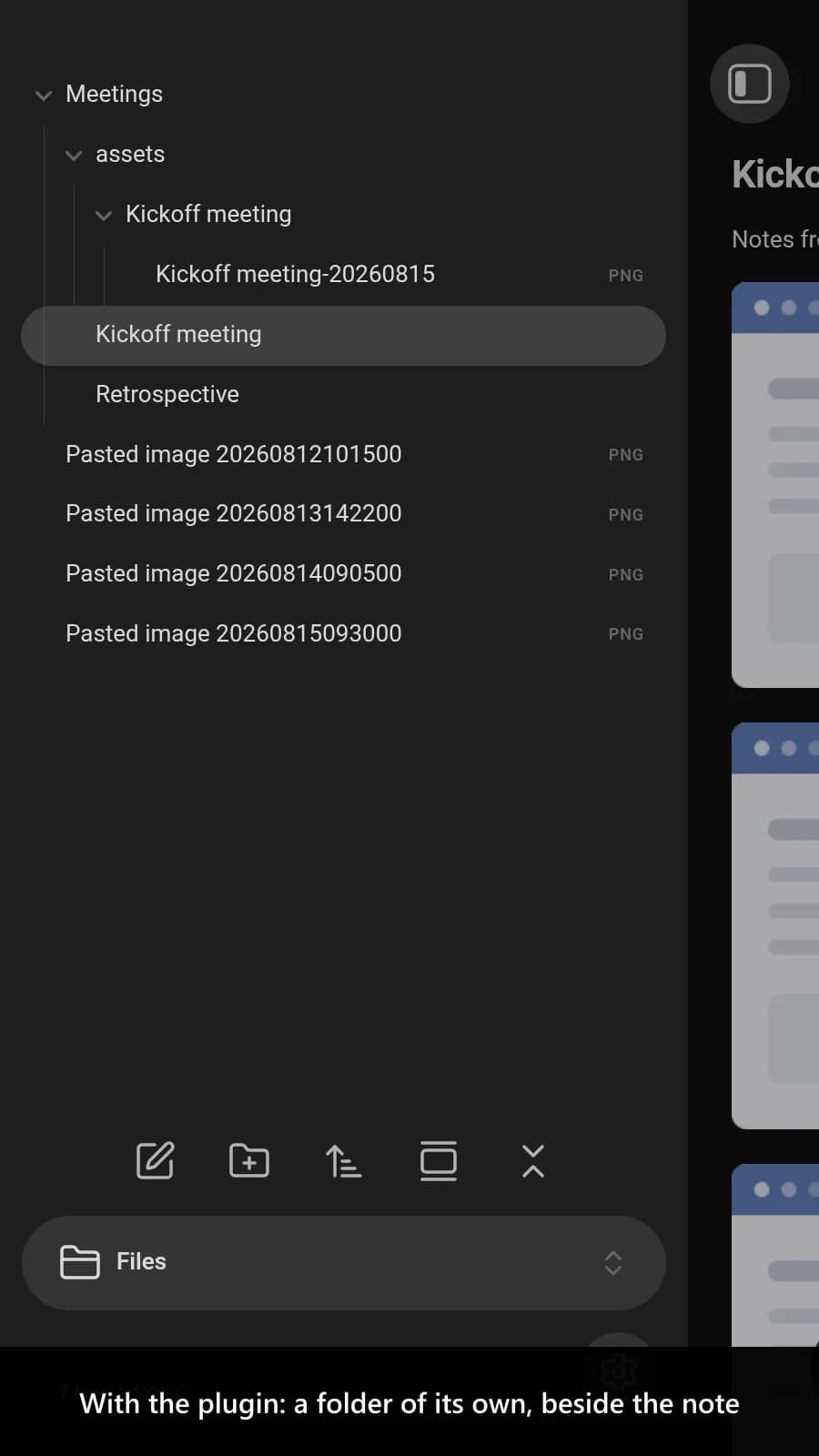 Custom Attachment Location screenshot