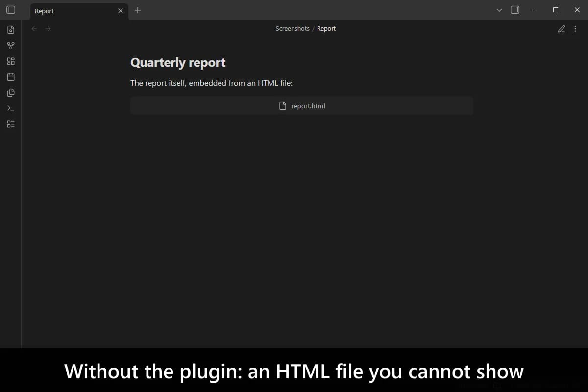 Embed HTML screenshot