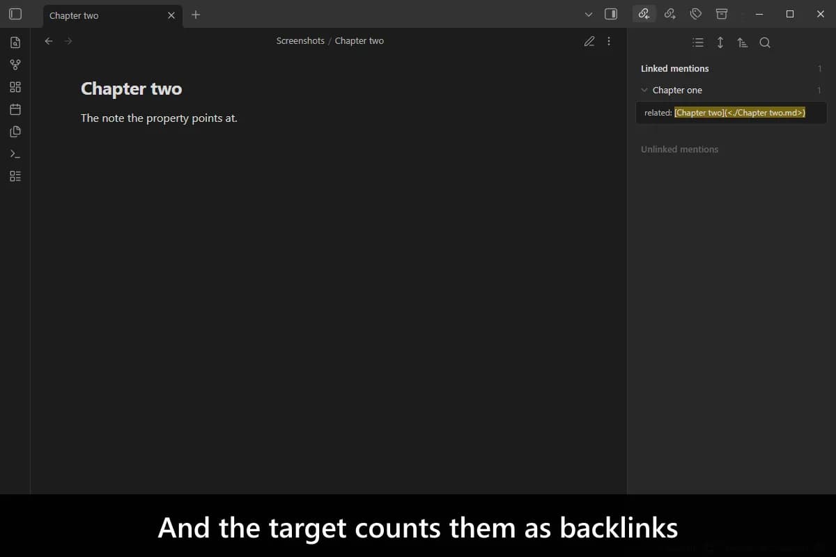 Frontmatter Markdown Links screenshot