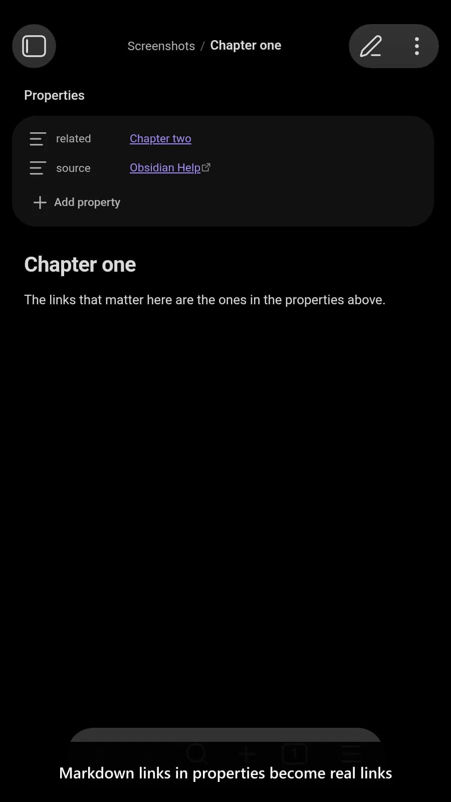 Frontmatter Markdown Links screenshot