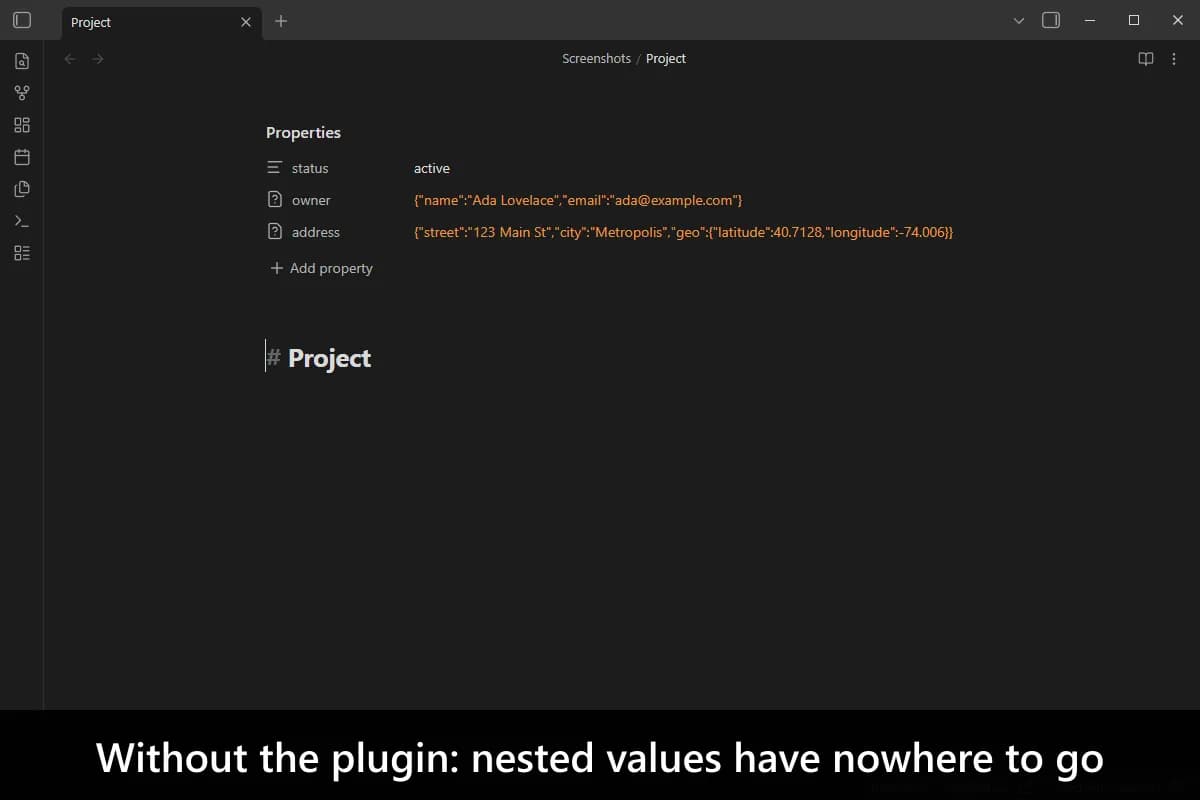 Nested Properties screenshot