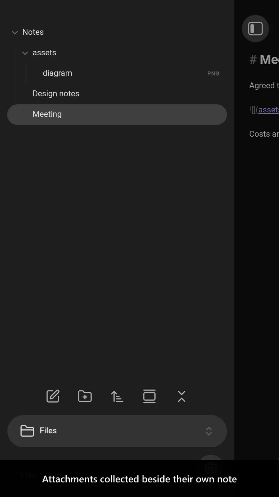 Consistent Attachments and Links screenshot