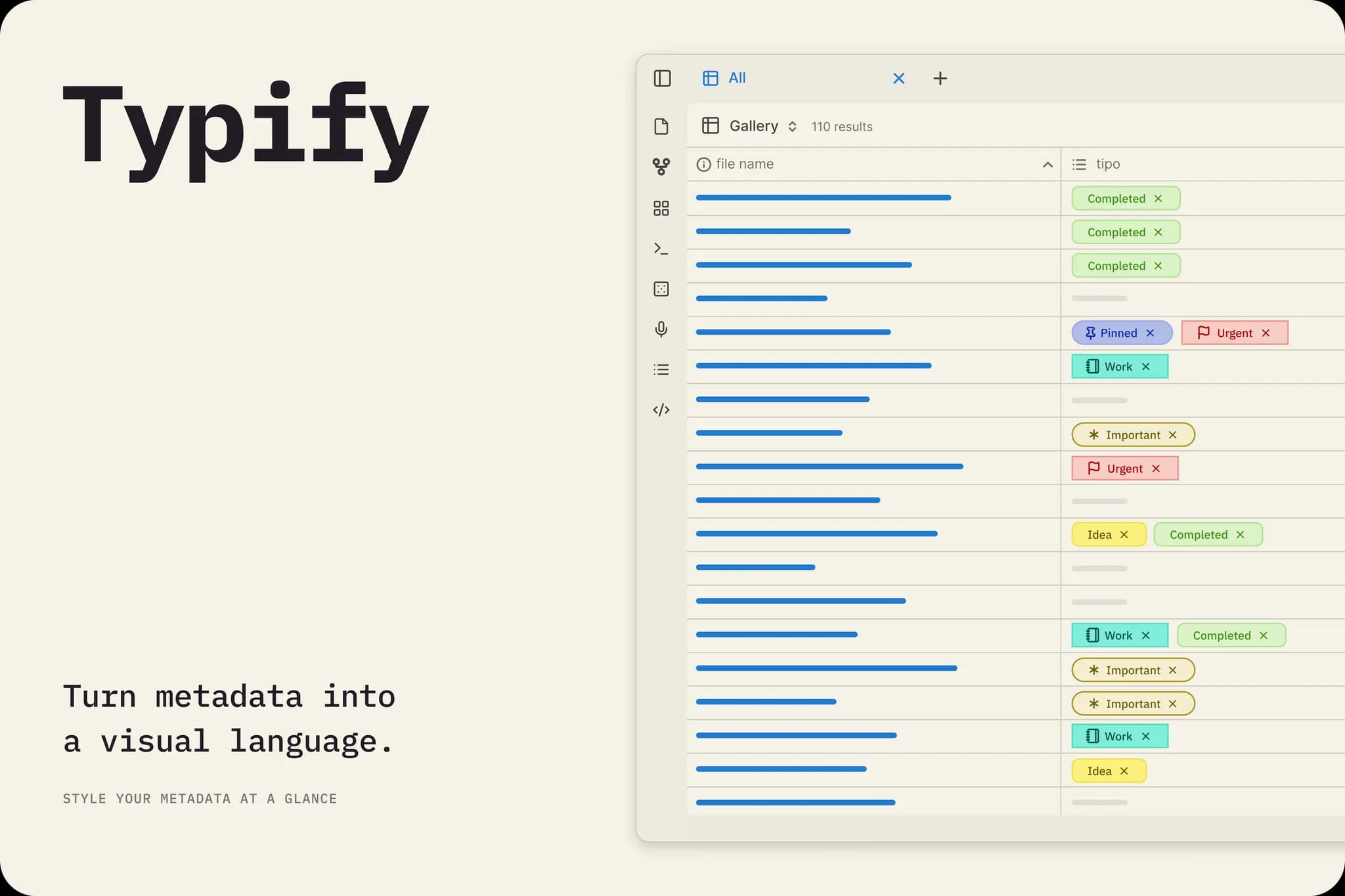 Typify screenshot
