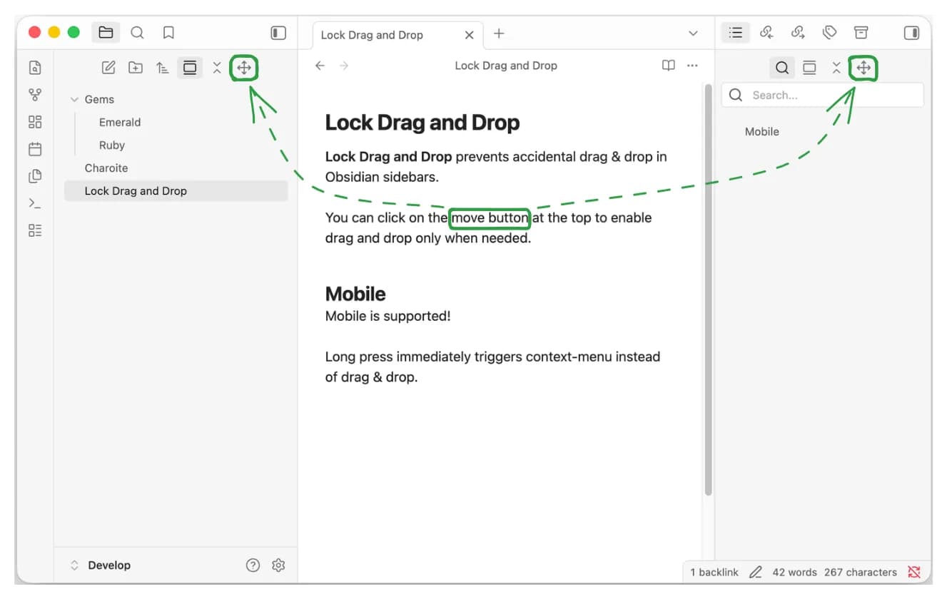 Lock Drag and Drop screenshot