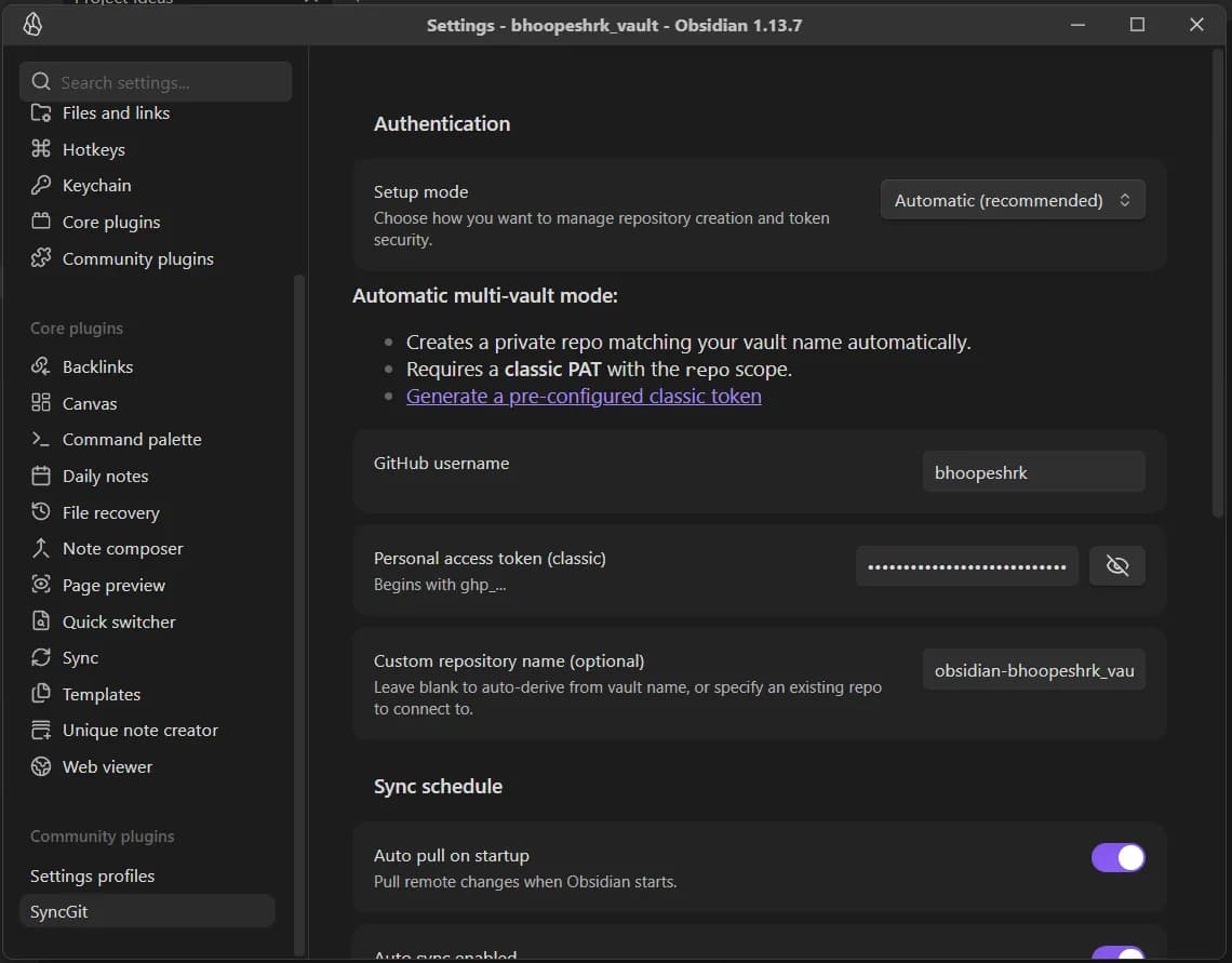 SyncGit screenshot