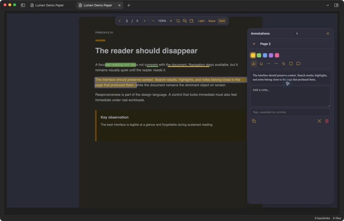 Lumen PDF Annotator screenshot