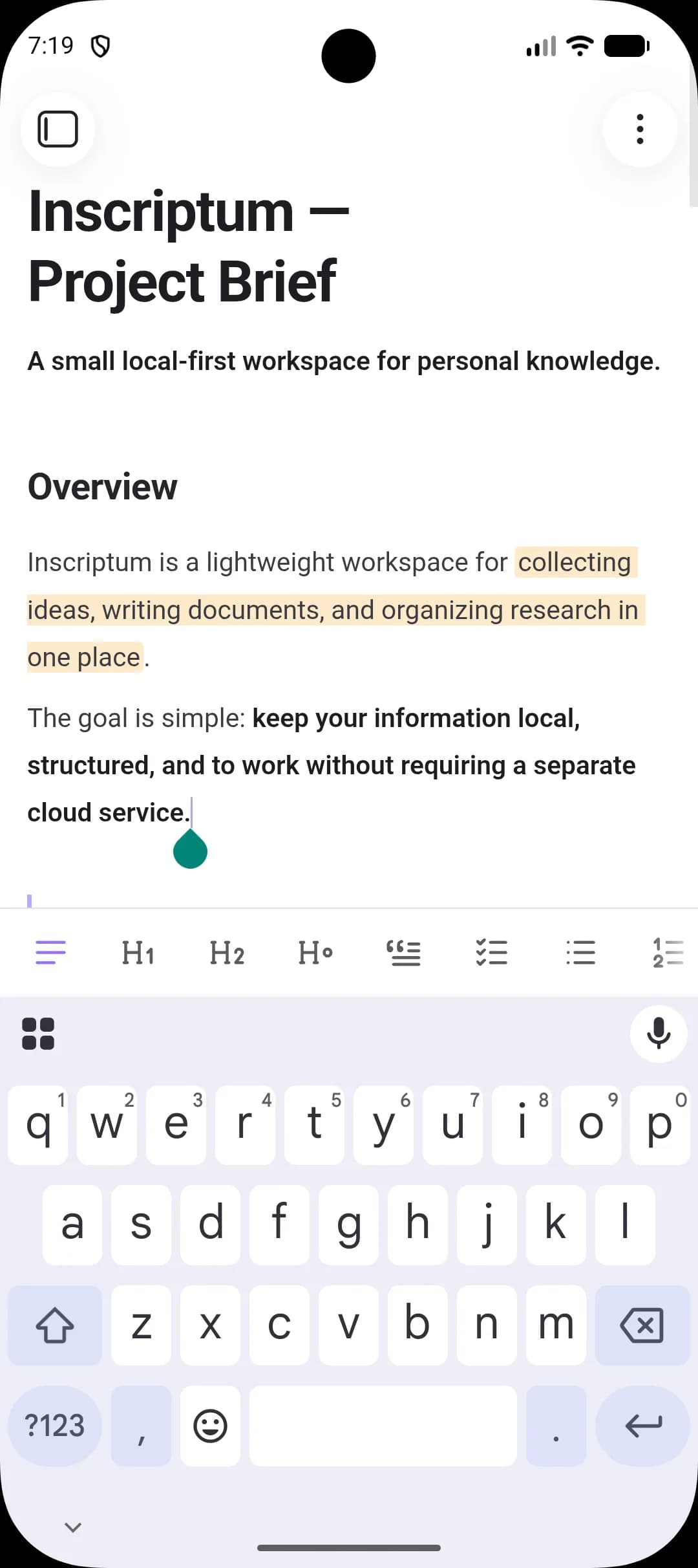 Inscriptum screenshot