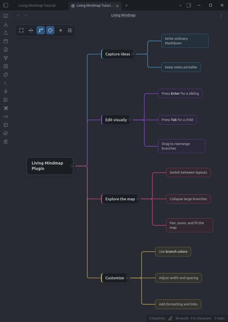 Living Mindmap screenshot