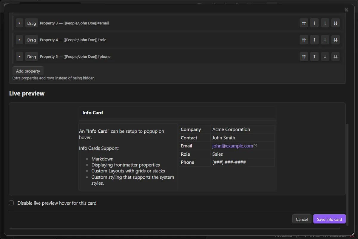 Variable Links screenshot