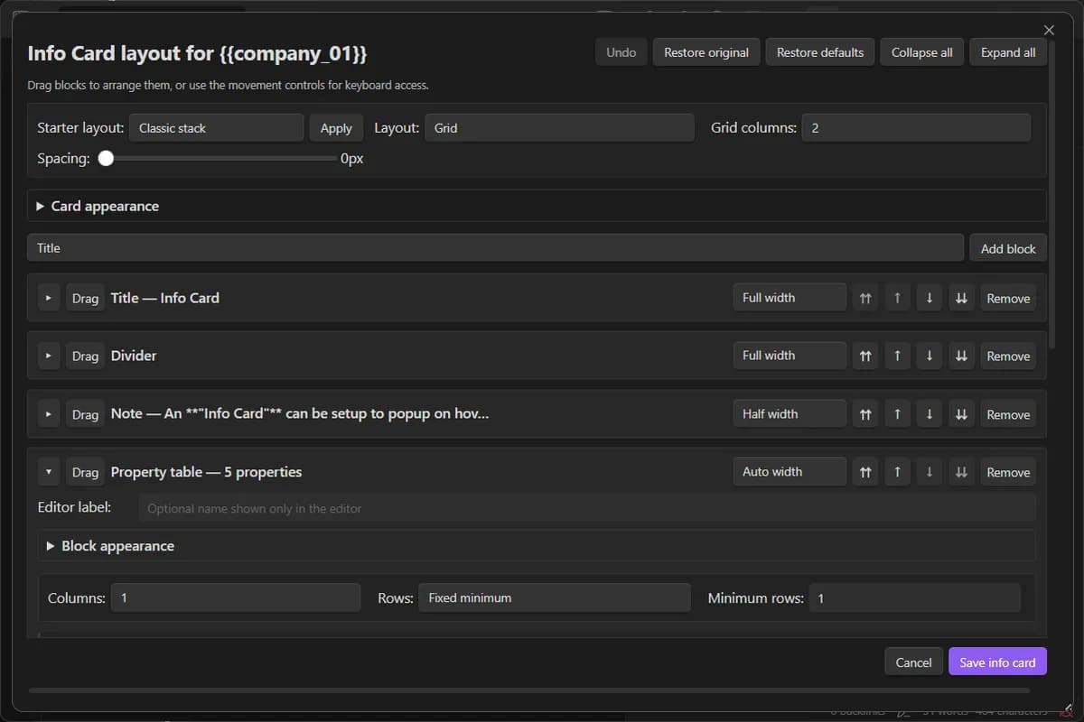 Variable Links screenshot