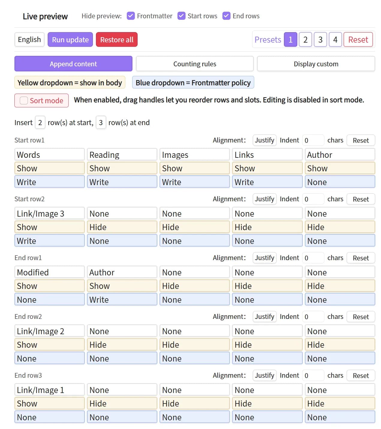 Article Info Inserter screenshot