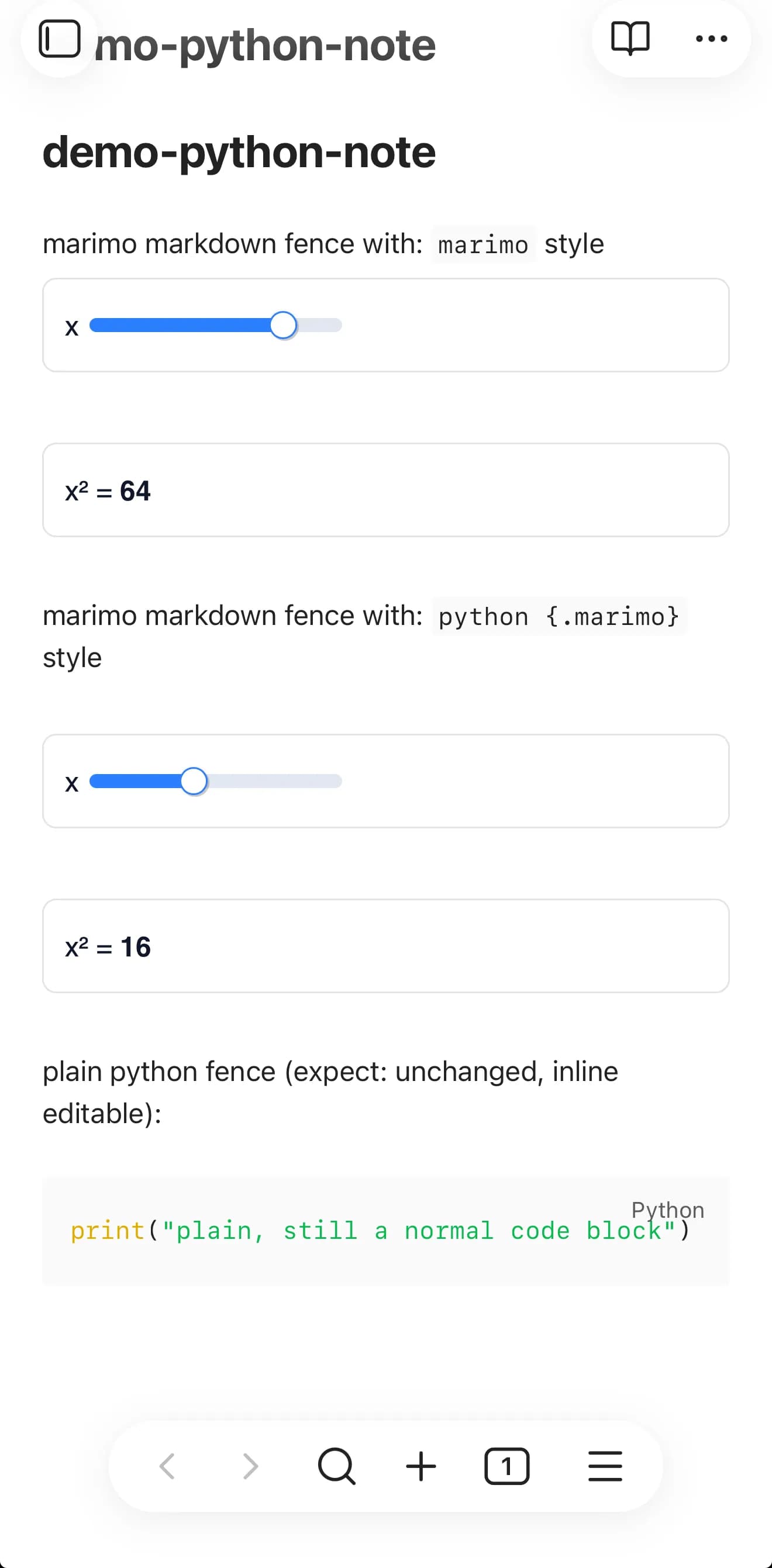 marimo notes screenshot