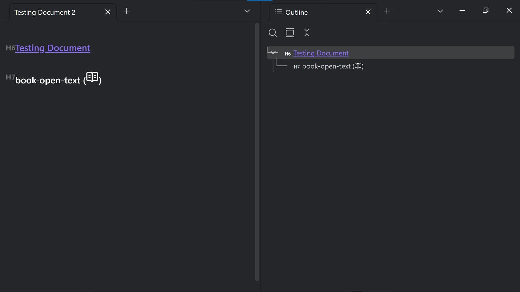 Extended Headings screenshot
