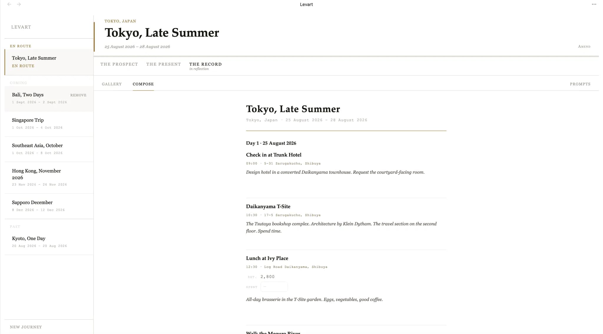 Levart screenshot