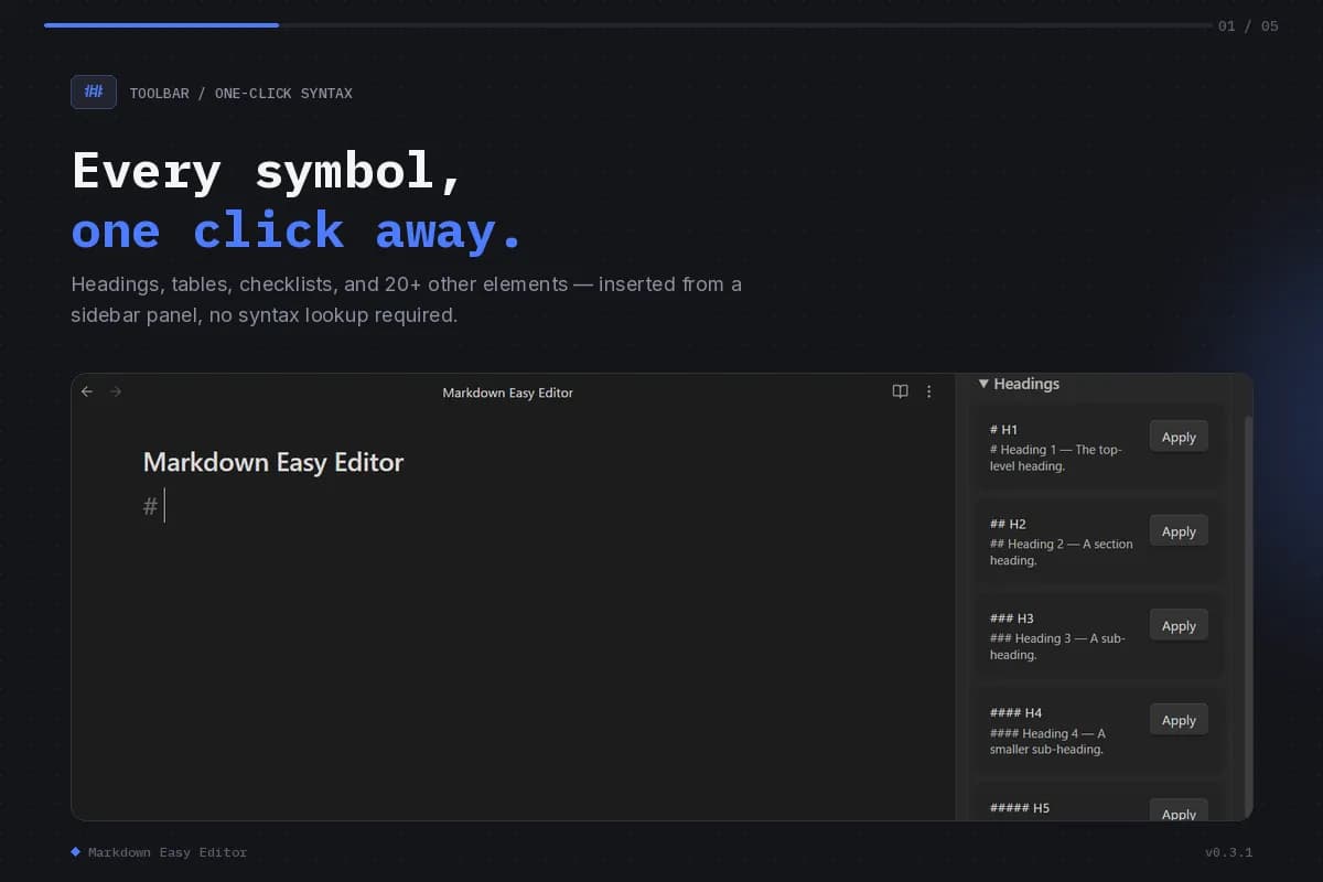 Markdown Easy Editor screenshot