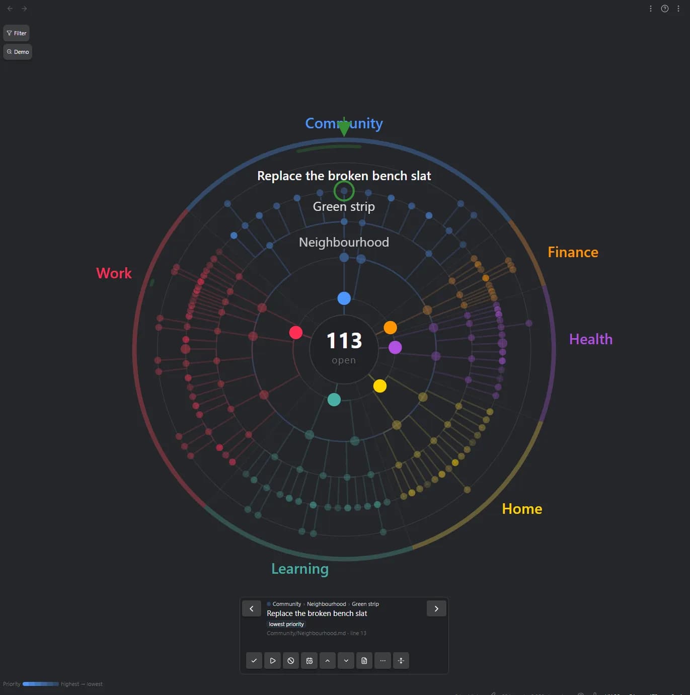 Task Wheel screenshot