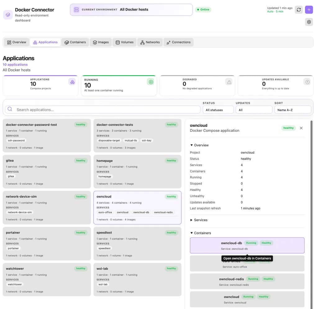 Docker Connector screenshot