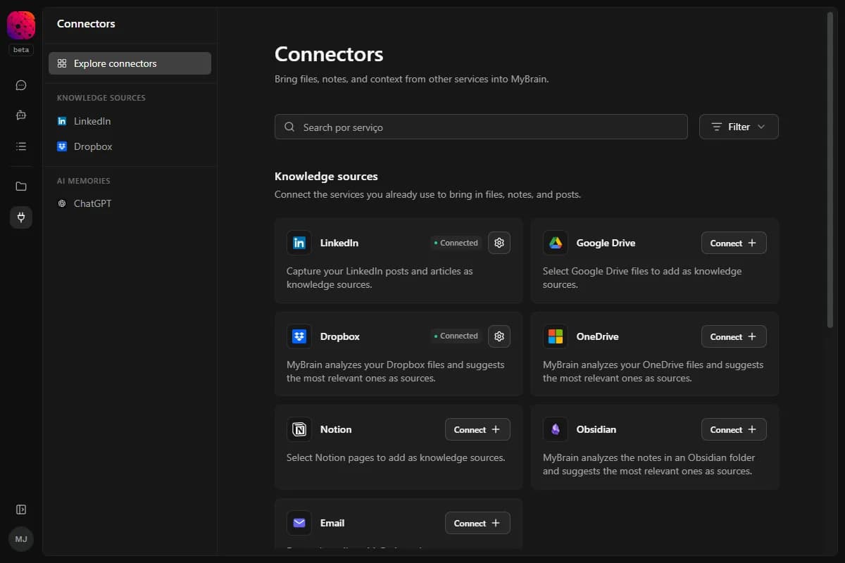 mybrain.ai screenshot