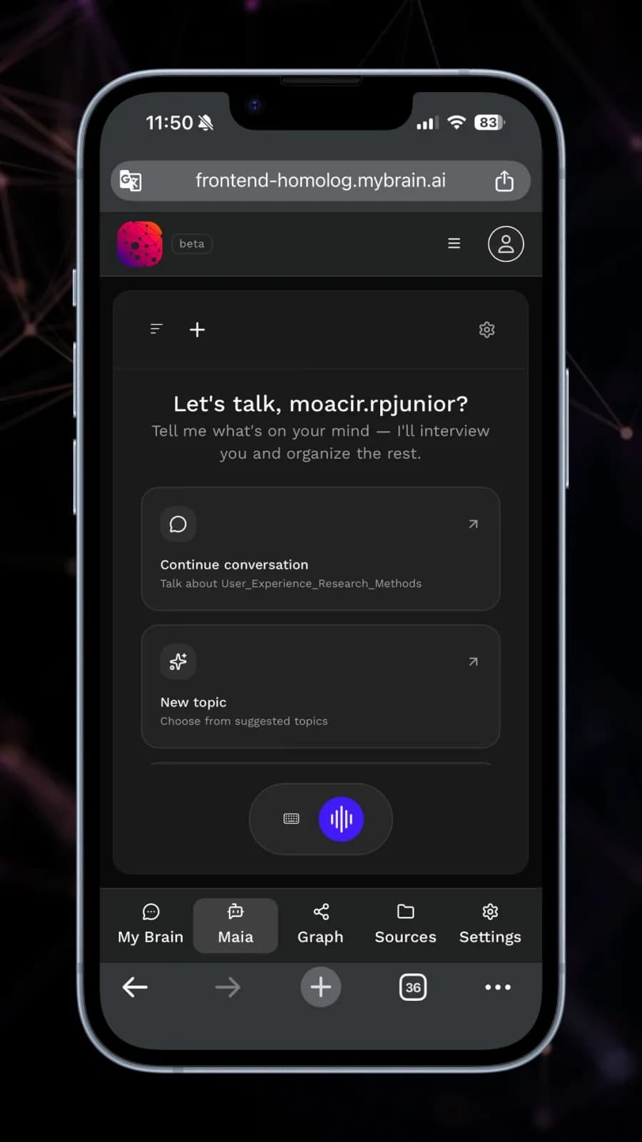 mybrain.ai screenshot