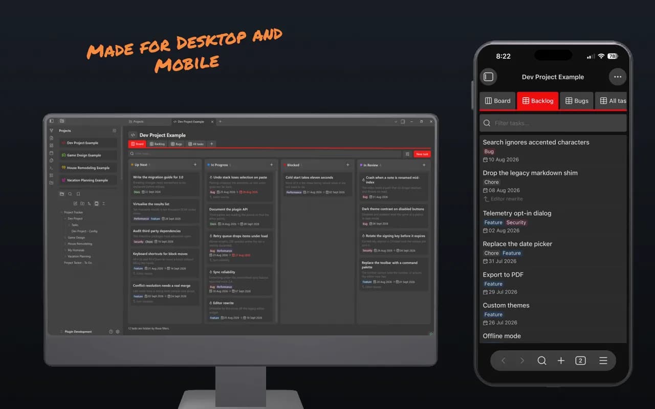 Project Tracker screenshot