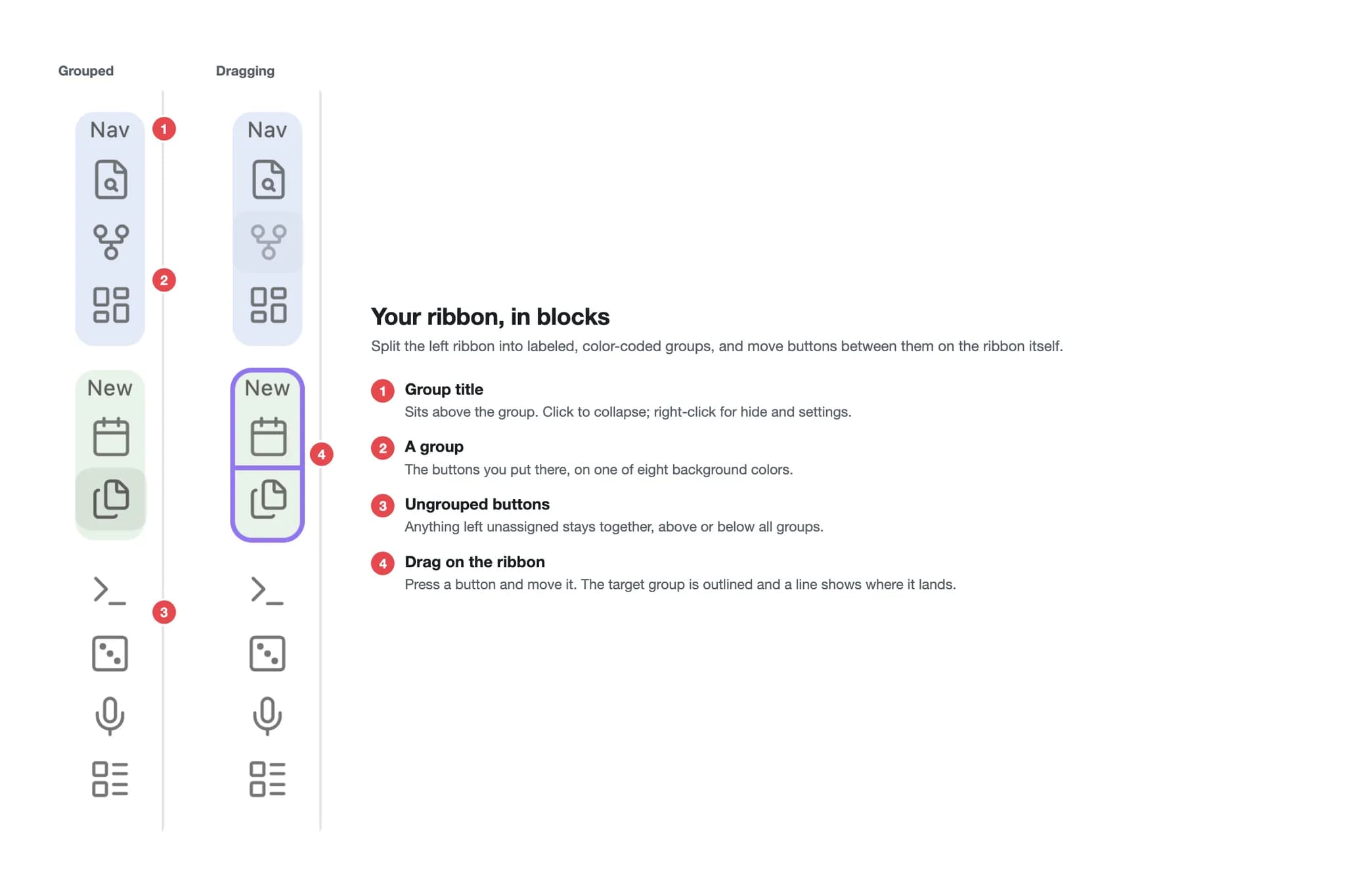 Open Ribbon Groups screenshot