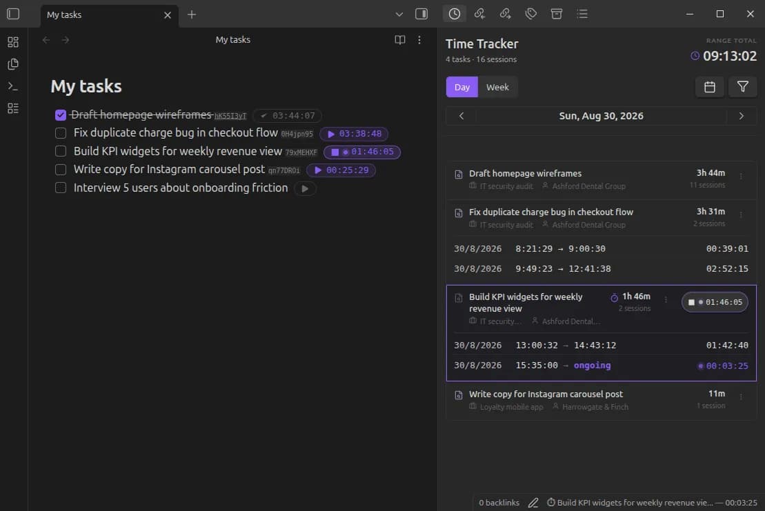 Task Time Tracker screenshot