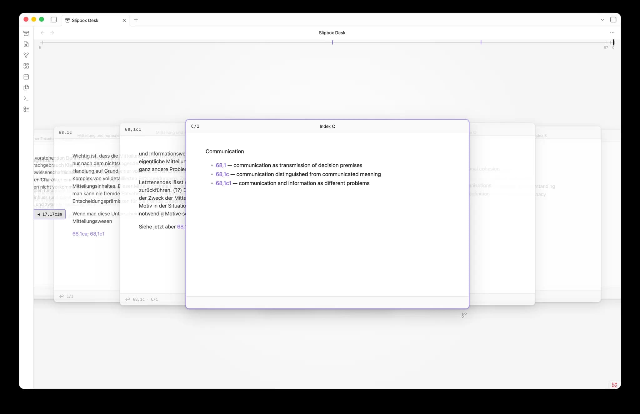 Slipbox Desk screenshot