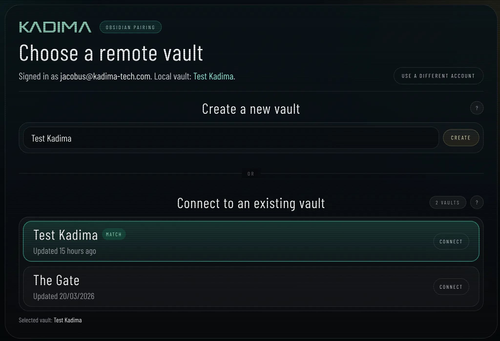 Kadima Sync screenshot