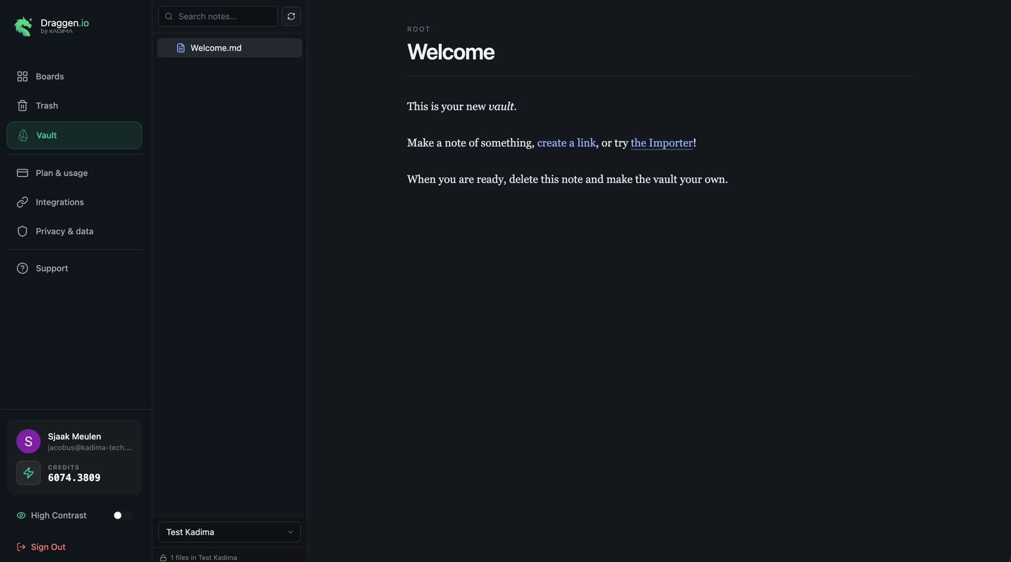 Kadima Sync screenshot