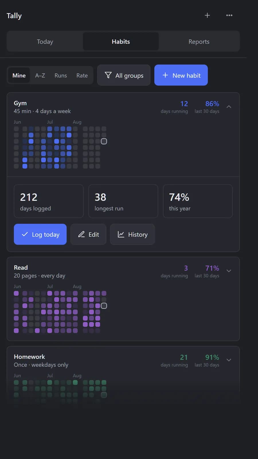 Tally screenshot