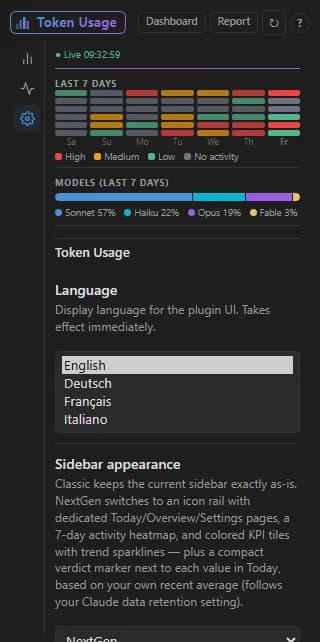 Token Usage screenshot