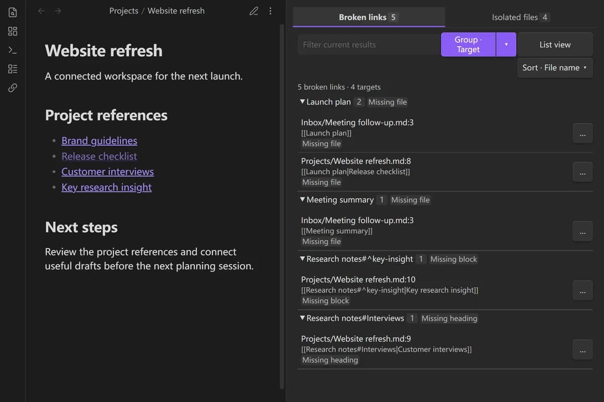 Link Integrity screenshot