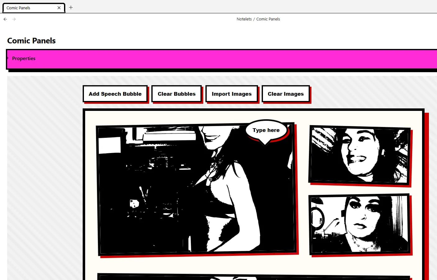 Notelets screenshot