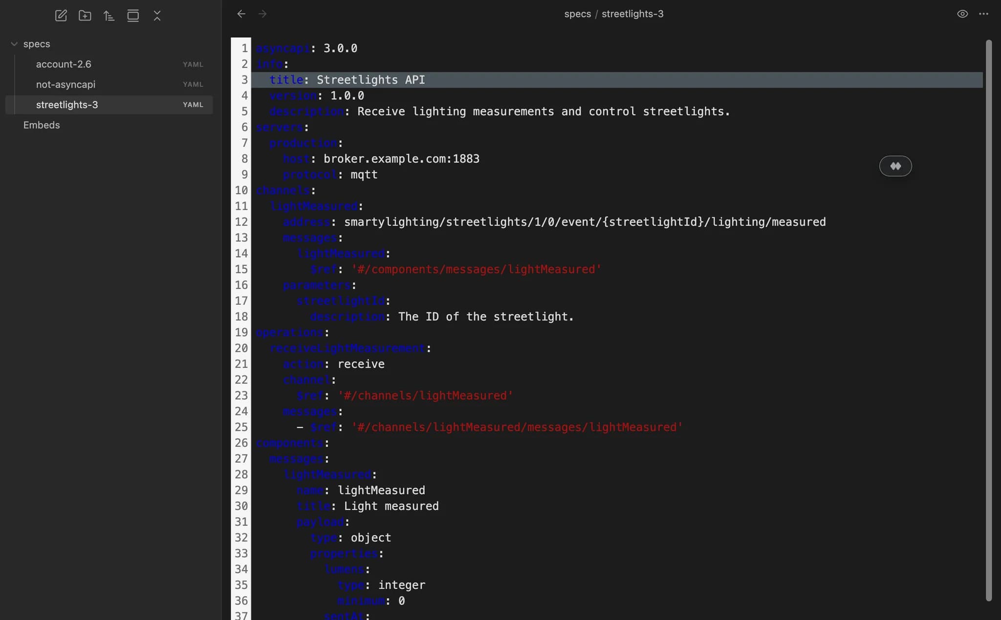 AsyncAPI Renderer screenshot