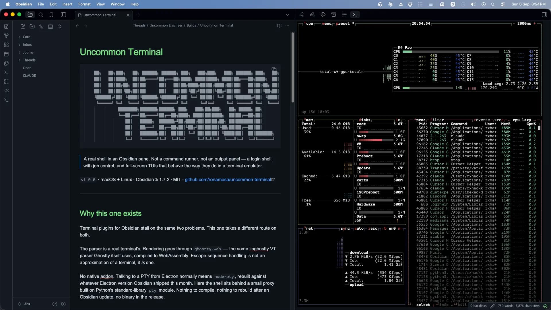Uncommon Terminal screenshot