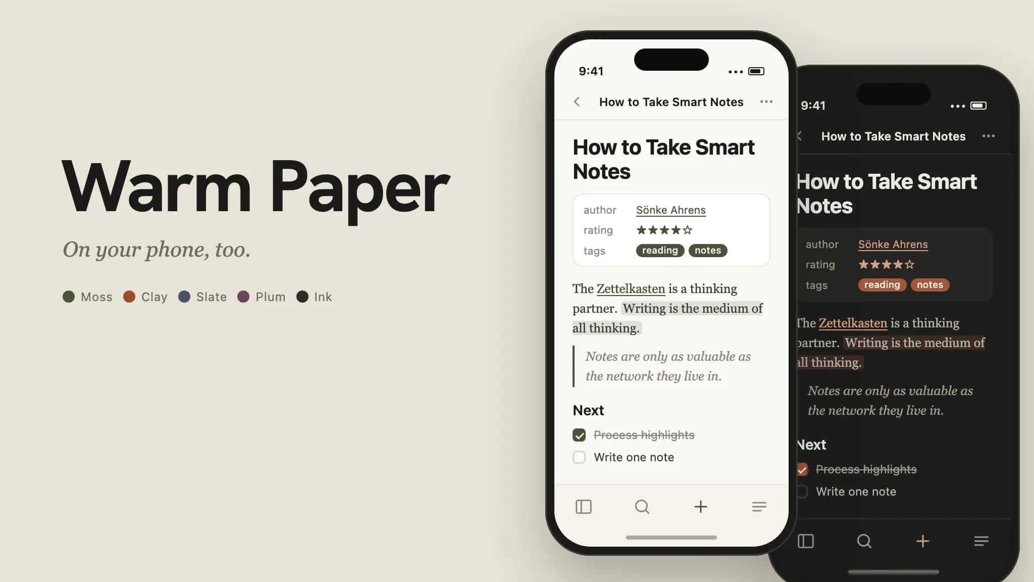 Warm Paper screenshot