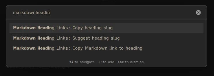 Markdown Heading Links screenshot
