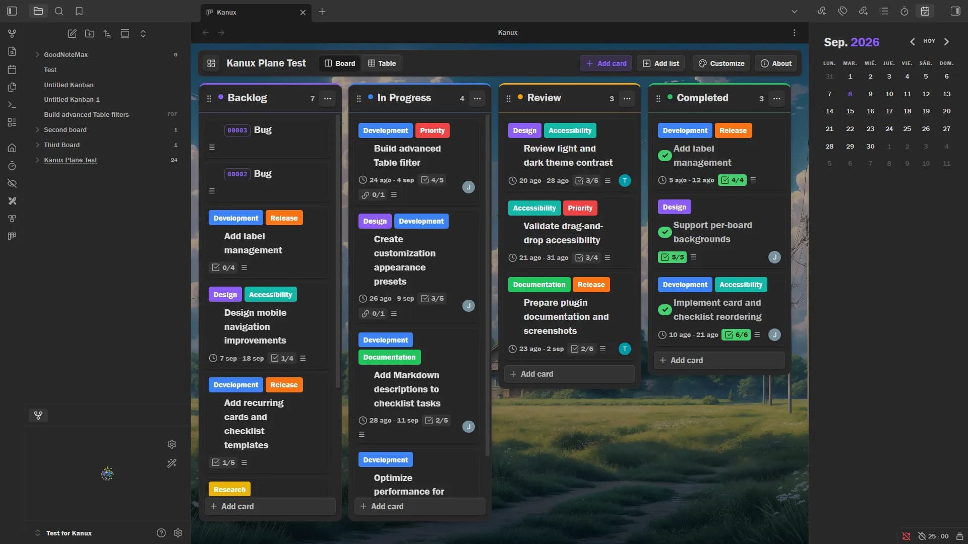 Kanux screenshot