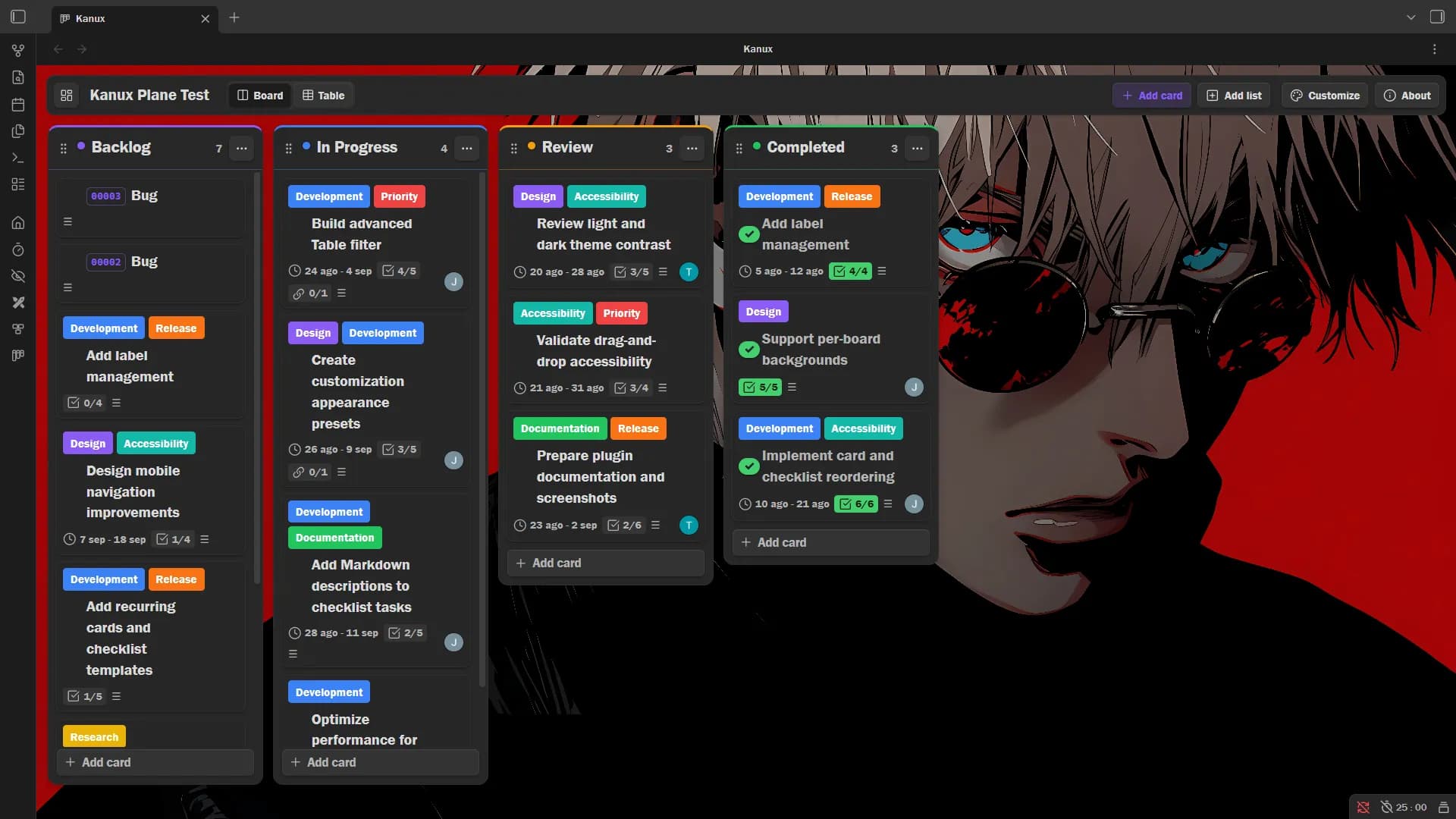 Kanux screenshot