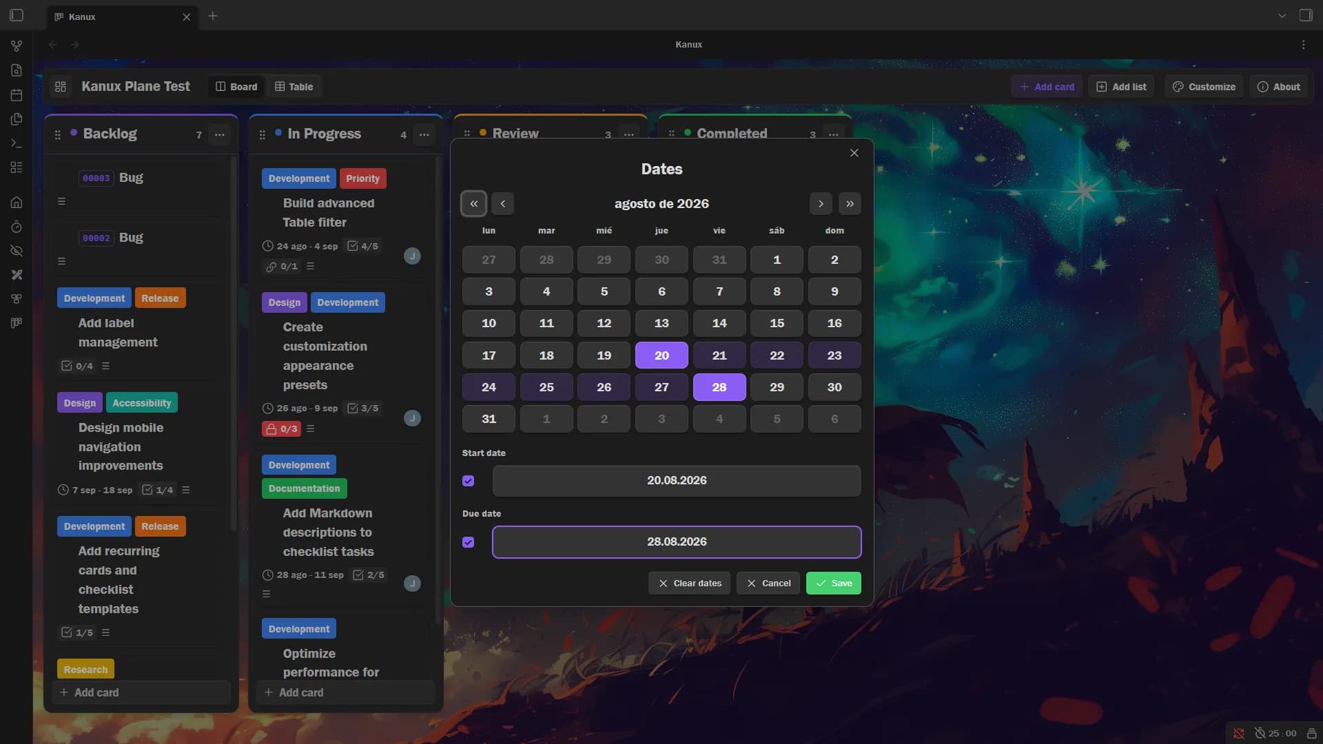 Kanux screenshot