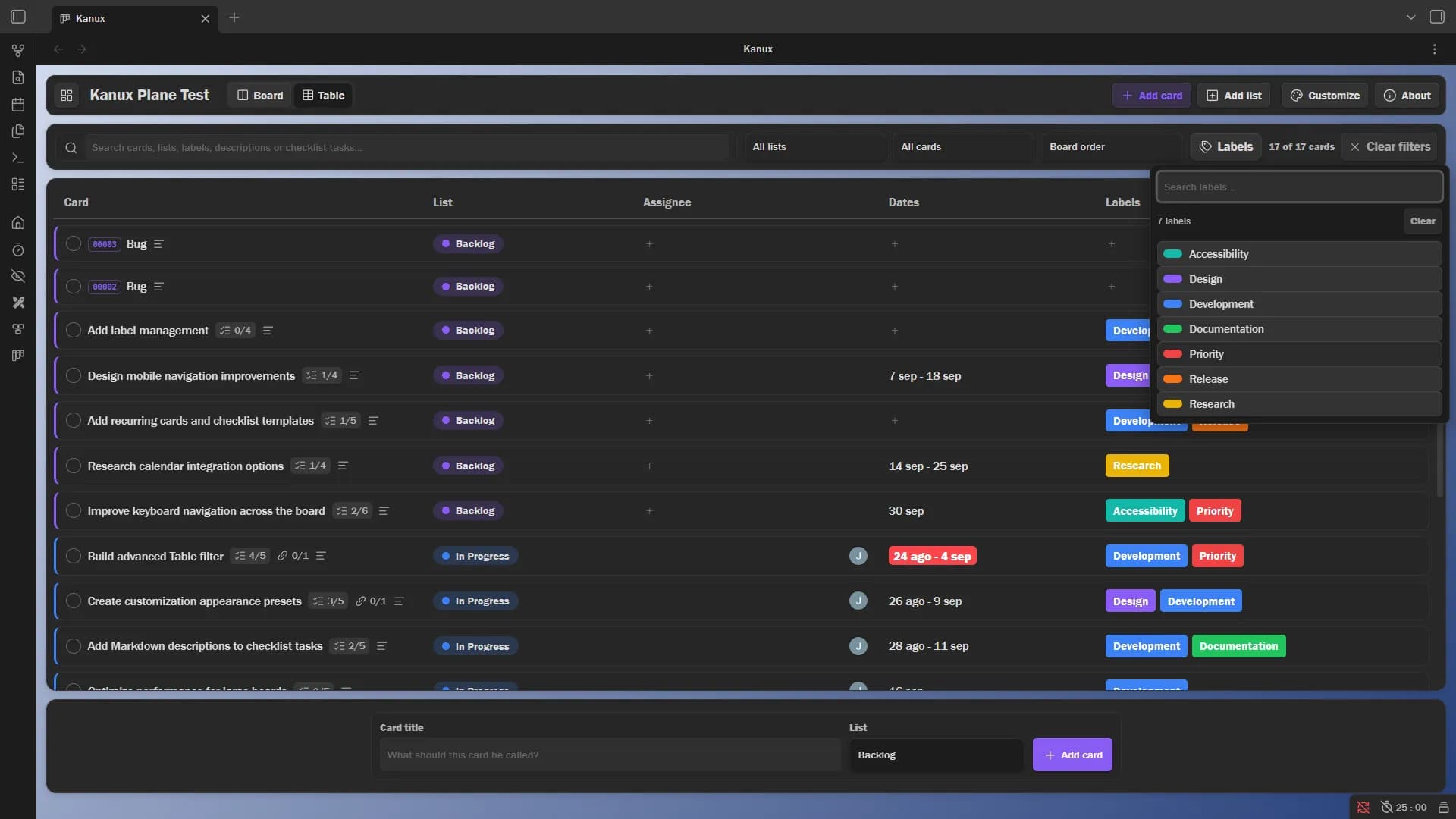 Kanux screenshot