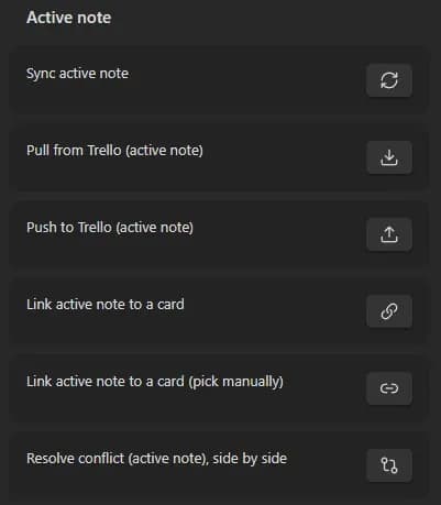 Trello Vault Sync screenshot