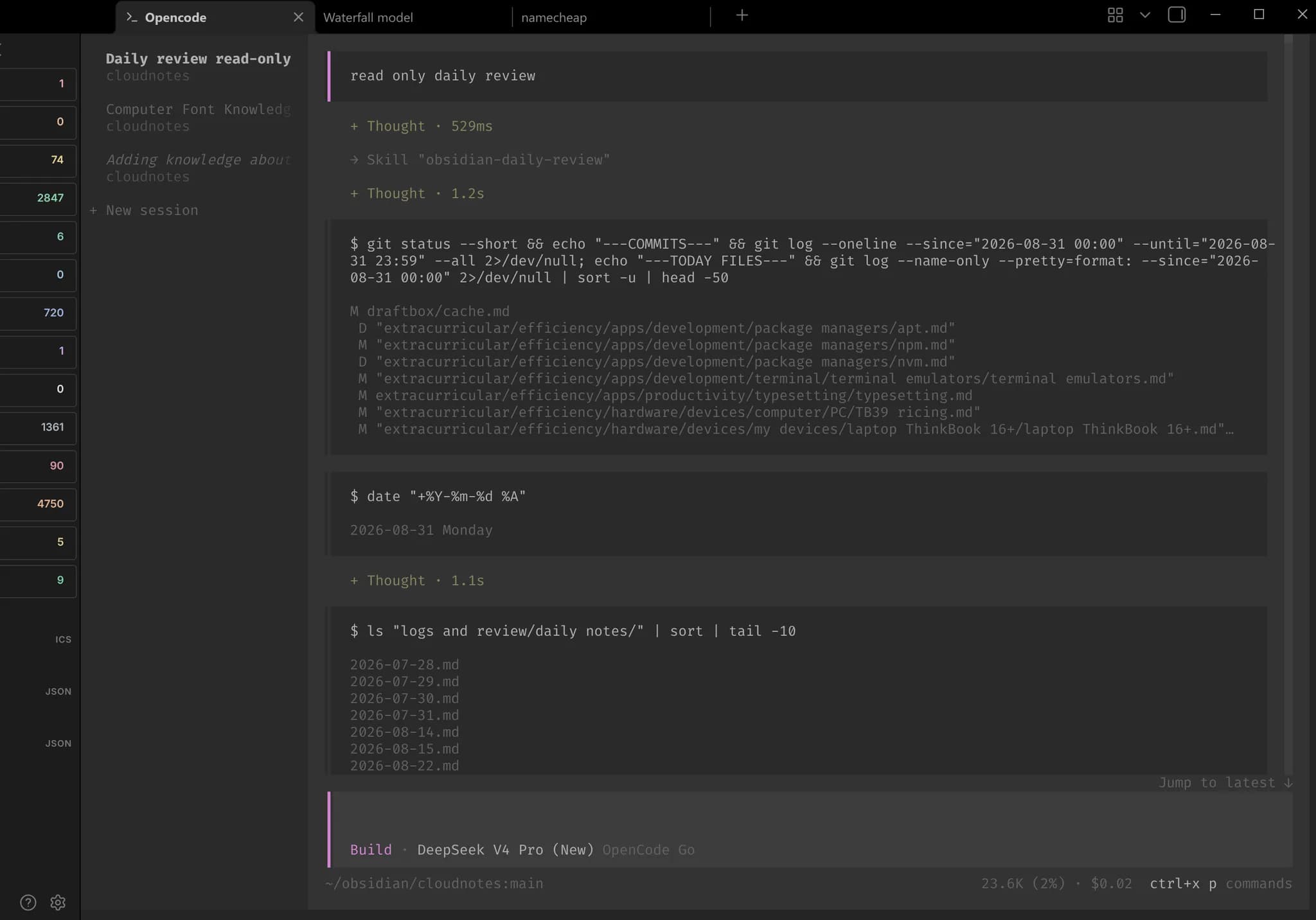 OpenCode screenshot